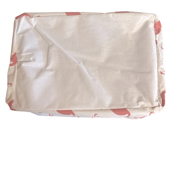 Flamingo Rectangular Storage Basket Pink Cream Tote Collapsible Waterproof - Picture 3 of 11